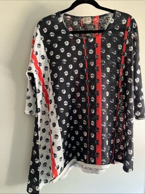 ET'Lois polka dot tunic medium stripe